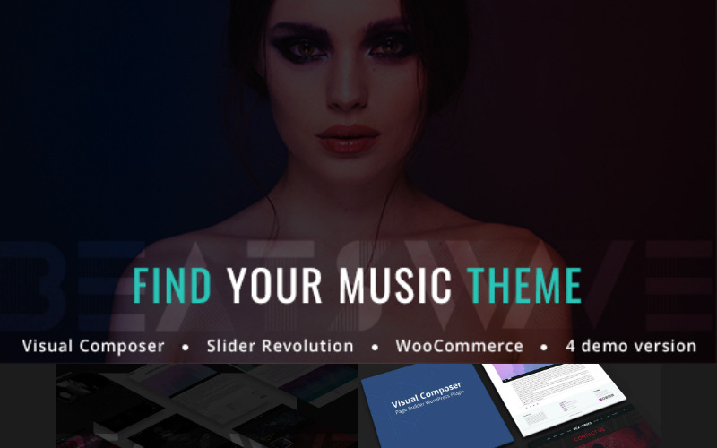 креативная музыкальная тема wordpress