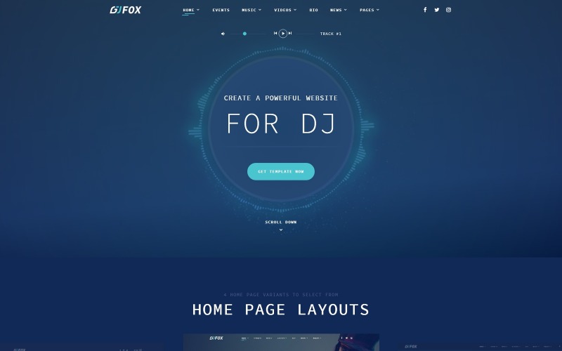 dj многостраничный креативный bootstrap html шаблон сайта