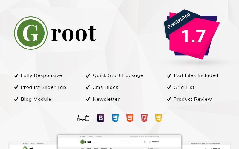 грут питомник магазин prestashop тема