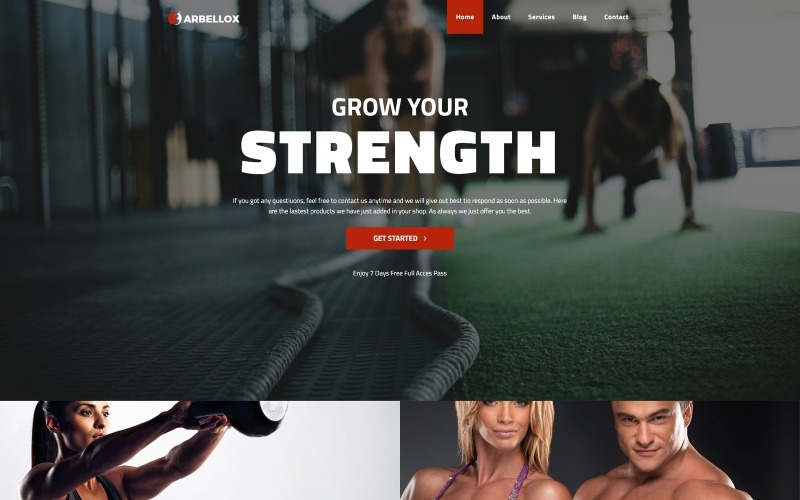 тренажерный зал многоцелевой современный wordpress elementor тема