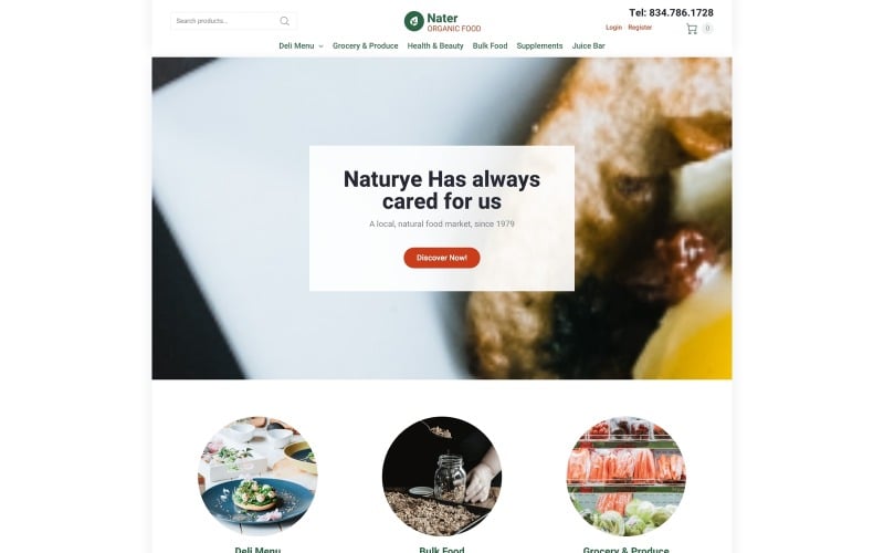 organic food ecommerce modern elementor woocommerce theme