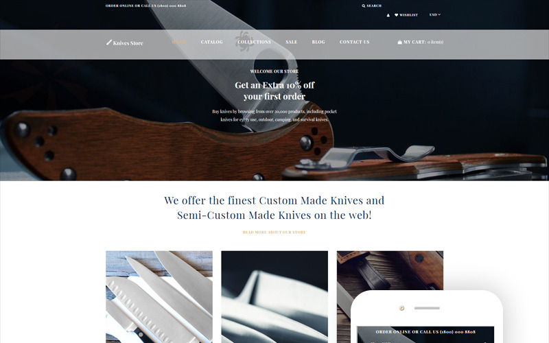 оружейный магазин clean shopify theme