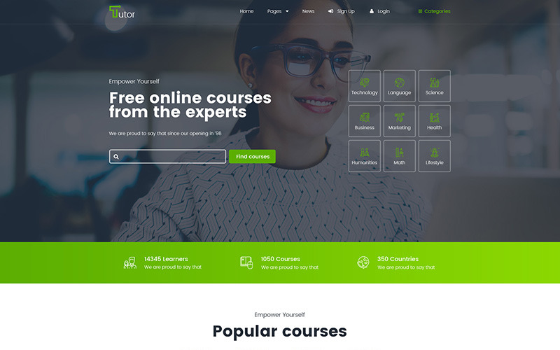 онлайн образование и преподавание wordpress тема
