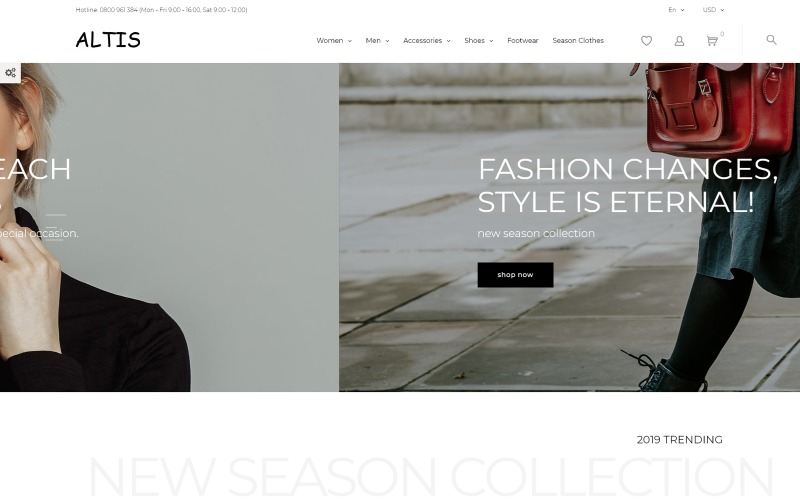 модный магазин clean bootstrap ecommerce prestashop theme