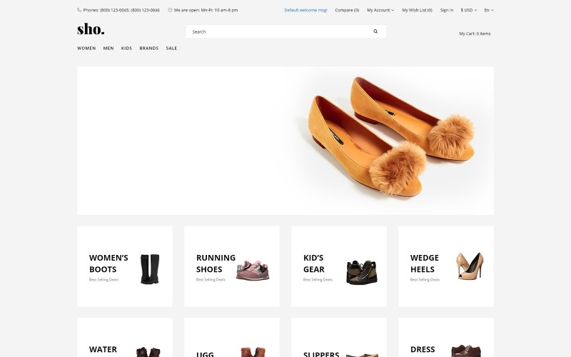 commerce clean opencart шаблон