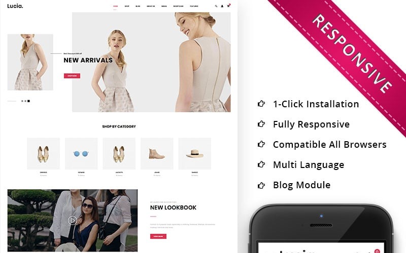 отзывчивая тема woocommerce для модного магазина