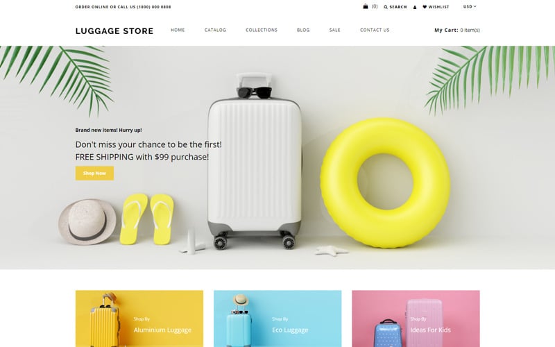travel store ecommerce modern shopify theme