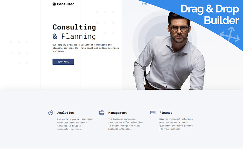Consulting Company Moto CMS 3 Template