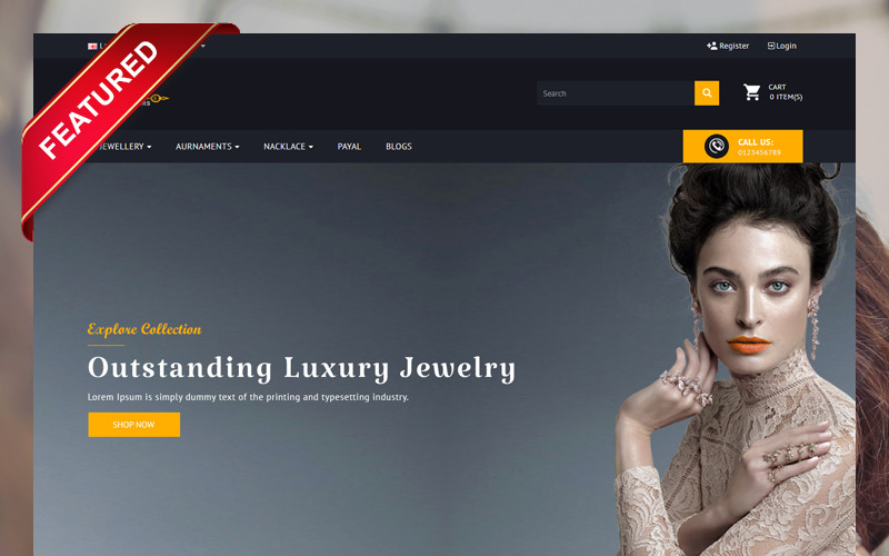 шаблон opencart ювелирного магазина jewella