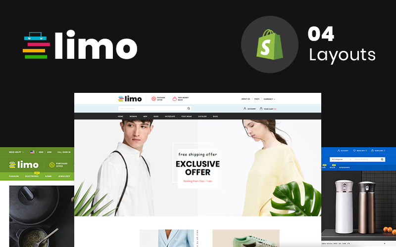 секционный универсальный магазин shopify тема