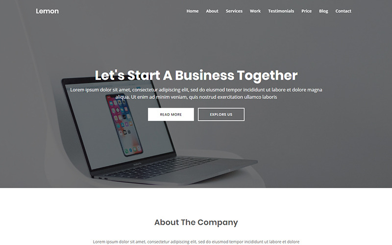 Business Landing Page Template