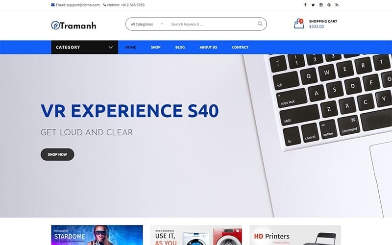 электронный магазин woocommerce тема