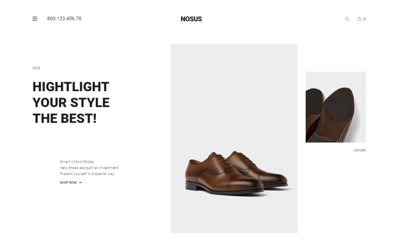 обувь ecommerce minimal elementor woocommerce тема