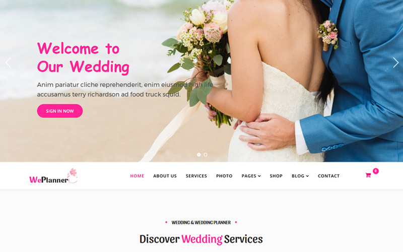 Wedding &amp; Wedding Planner Joomla template