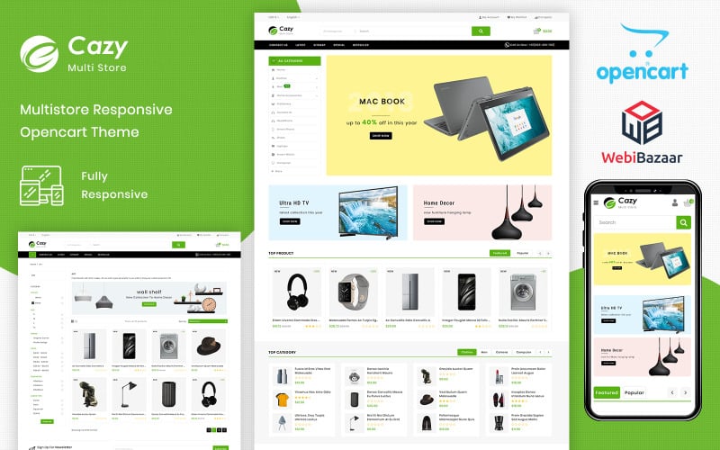 шаблон opencart торгового центра