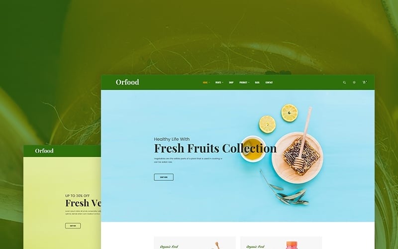 тема органической еды shopify