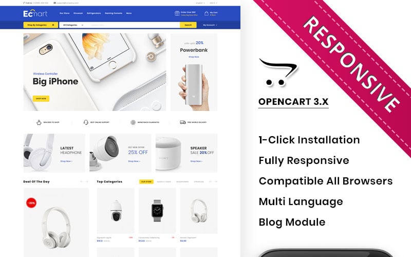 мега электронный магазин отзывчивый prestashop тема