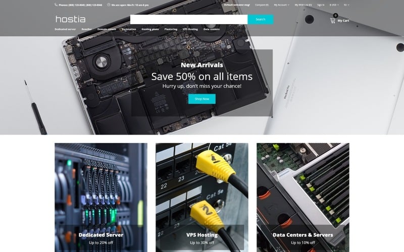 commerce clean opencart шаблон