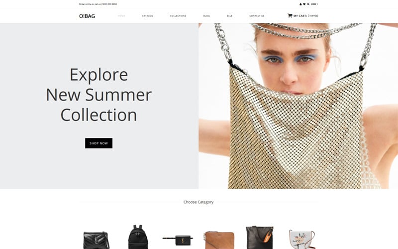 bag shop clean shopify тема