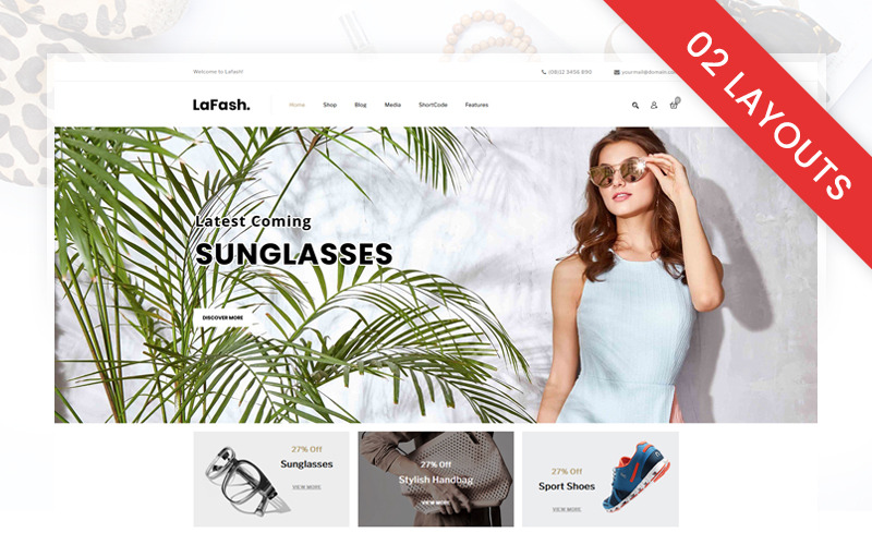 тема многоцелевого магазина lafash woocommerce