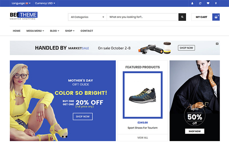 рынок магазин woocommerce тема