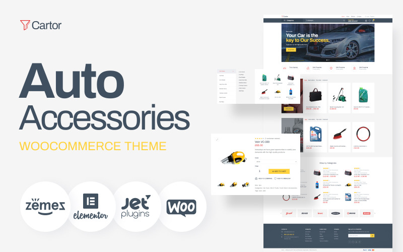 автоаксессуары ecommerce classic elementor woocommerce theme