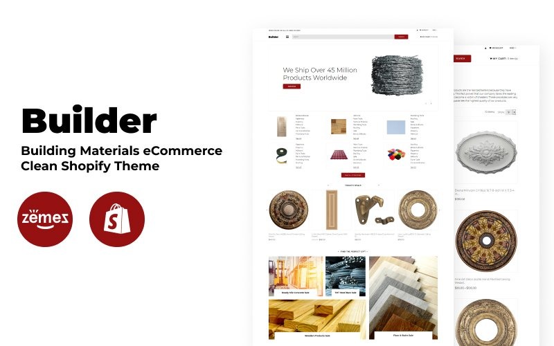 строительные материалы электронная коммерция чистая тема shopify