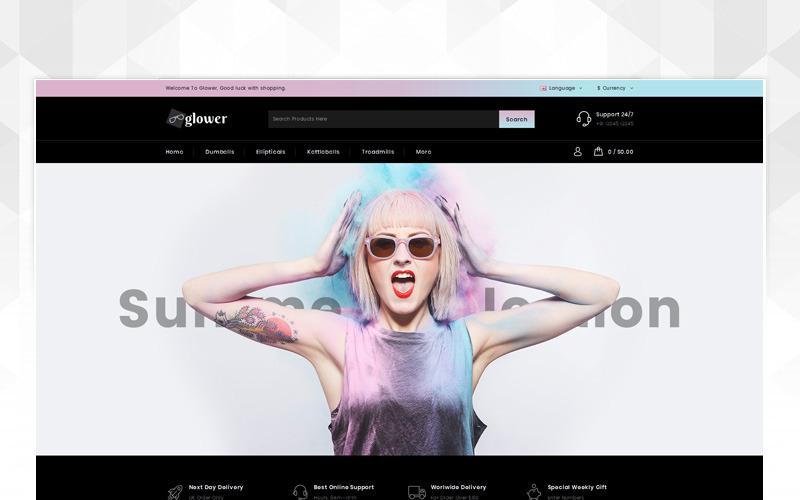 Goggles Store OpenCart Template