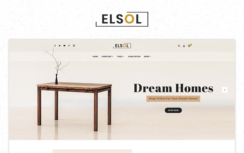 elsol мебельный магазин премиум prestashop тема