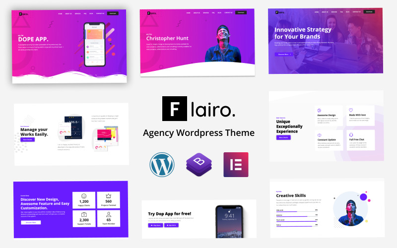 отзывчивое агентство wordpress тема