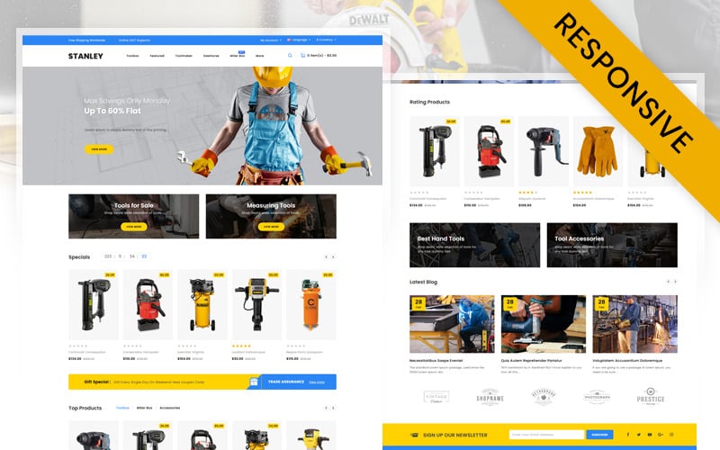Tools Hardware Store OpenCart Template