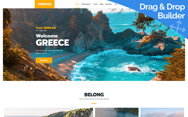шаблон tourism moto cms 3