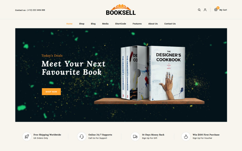 тема woocommerce books &amp; stationery store