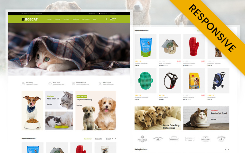 Pets &amp; Animals Store OpenCart Template