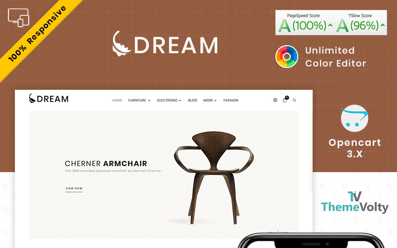 dream furniture opencart шаблон