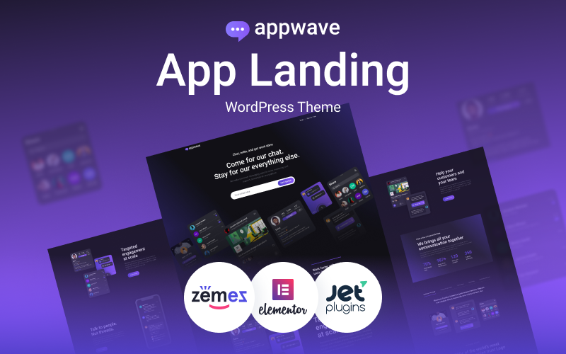 инновационное и стильное приложение landing page wordpress theme