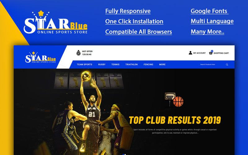 Online Sports Store OpenCart Template