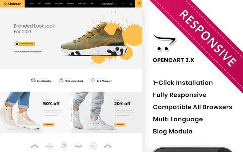окончательный шаблон opencart обувного магазина