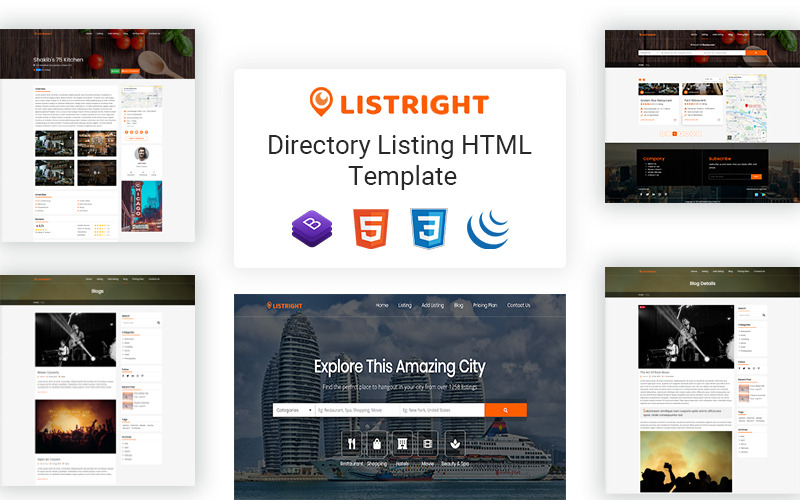 список каталогов html5 шаблон сайта