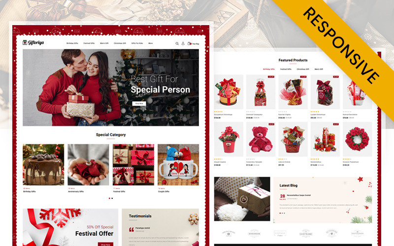 Gifts Store OpenCart Template