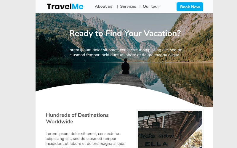 шаблон информационного бюллетеня travel me
