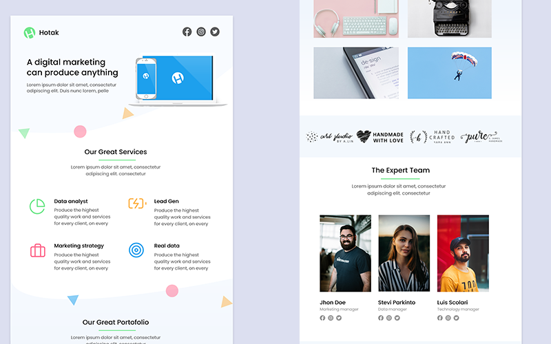 Digital Marketing Email Newsletter Template
