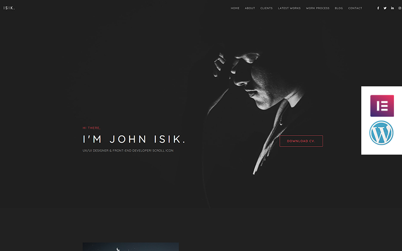 личное портфолио целевая страница wordpress тема