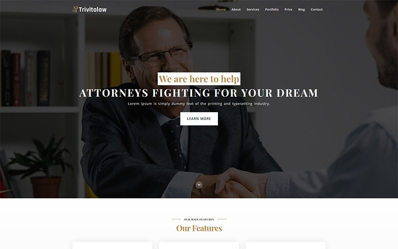 шаблон целевой страницы trivitolaw