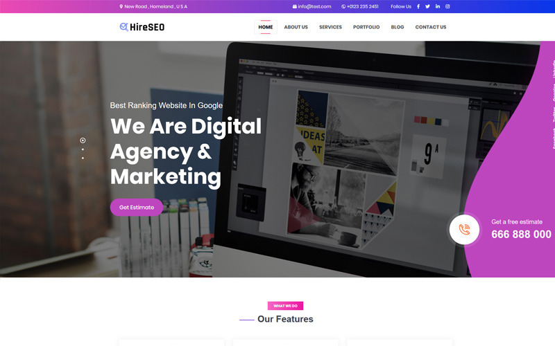 шаблон целевой страницы hireseo