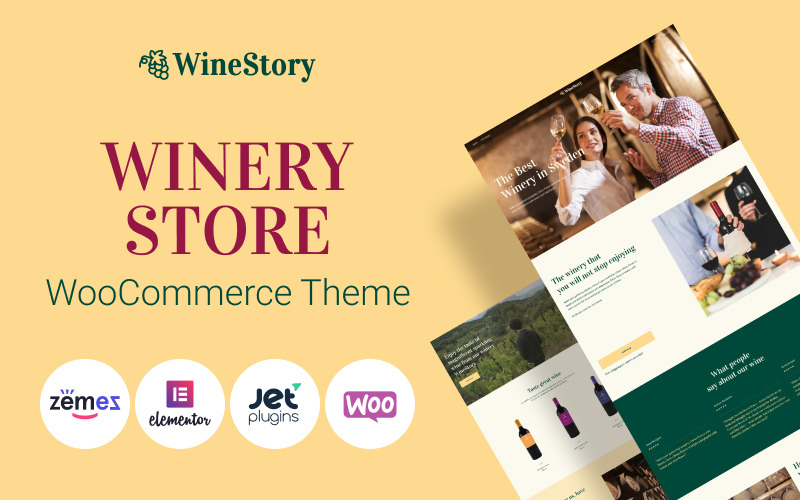 подлинная и очаровательная тема винодельни woocommerce