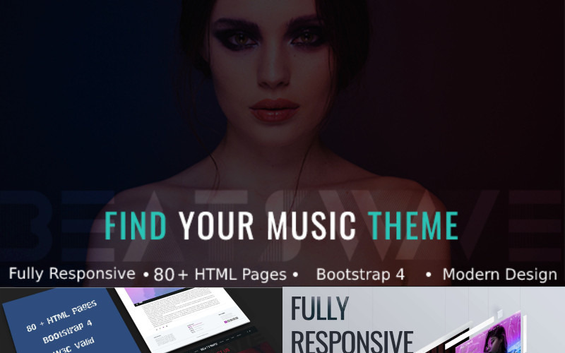 креативная музыка html шаблон сайта