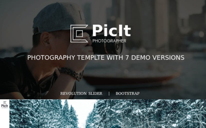 полноэкранный html-шаблон целевой страницы фотографии
