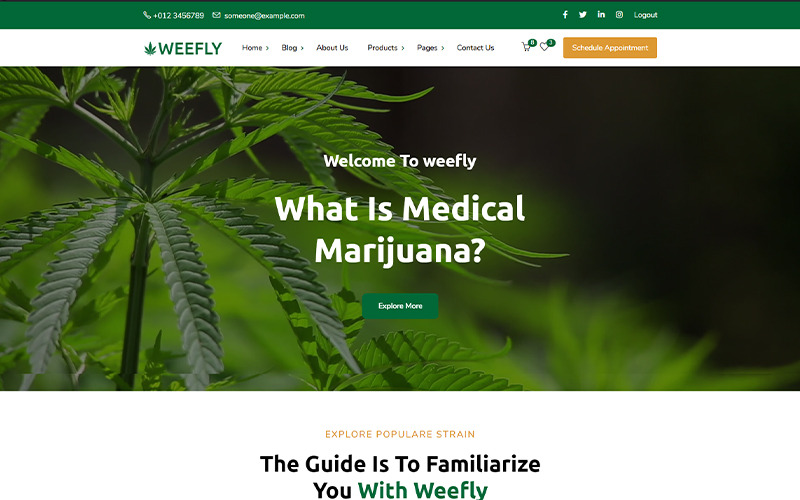 медицинская конопля и марихуана wordpress тема