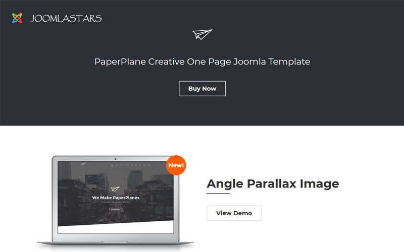 креативный шаблон onepage joomla